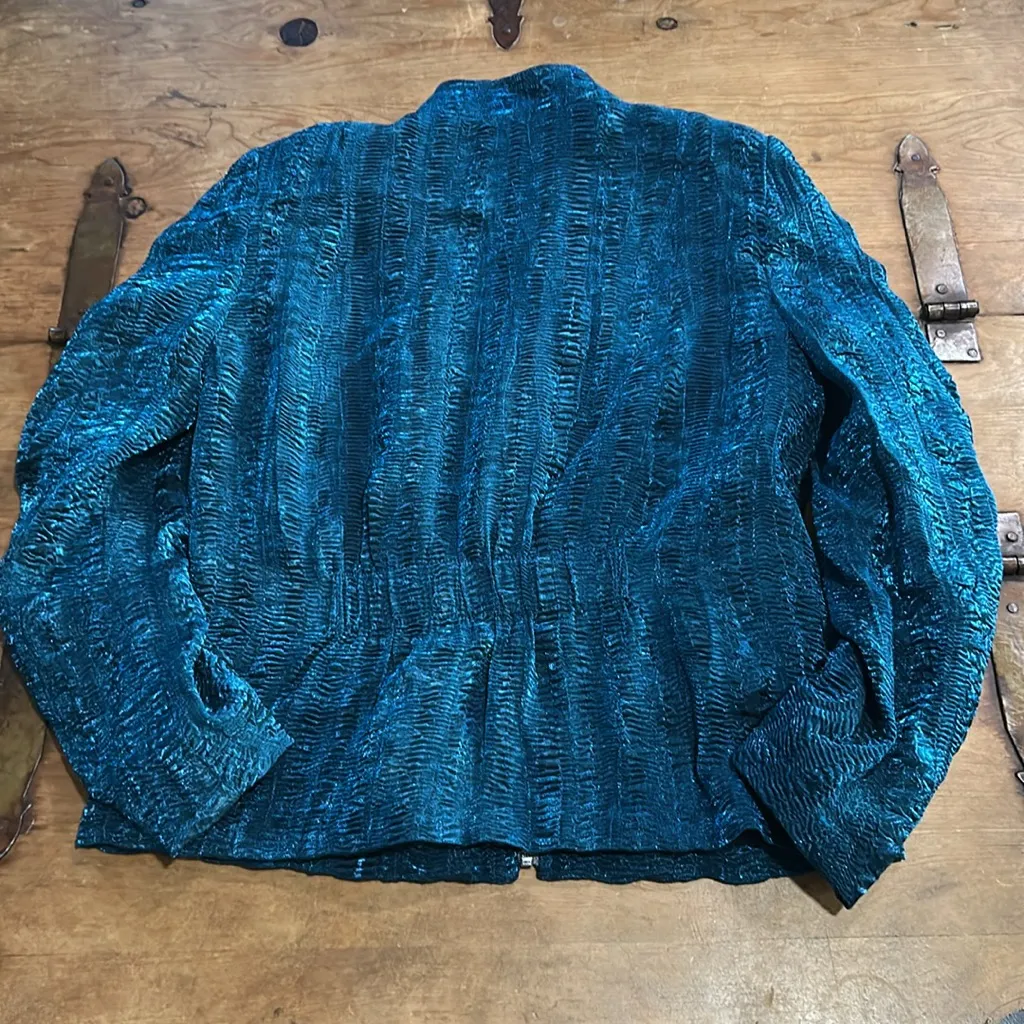 Woman’s Chico Elegant Teal Women's Lightweight Jacket Size 0 - Image 7