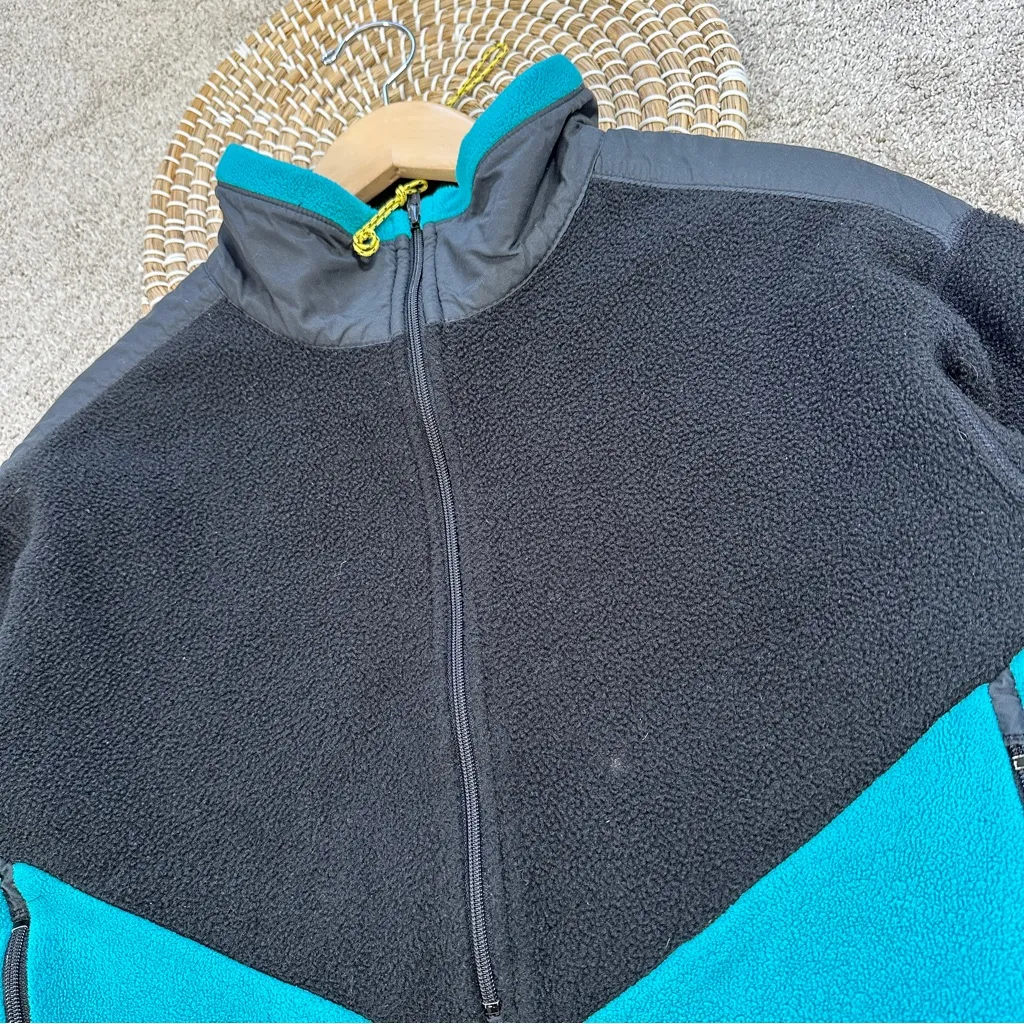REI Women’s Vintage Made in USA Fleece Jacket 1/2 Zip Pullover Retro Size L Black Size L - Image 13