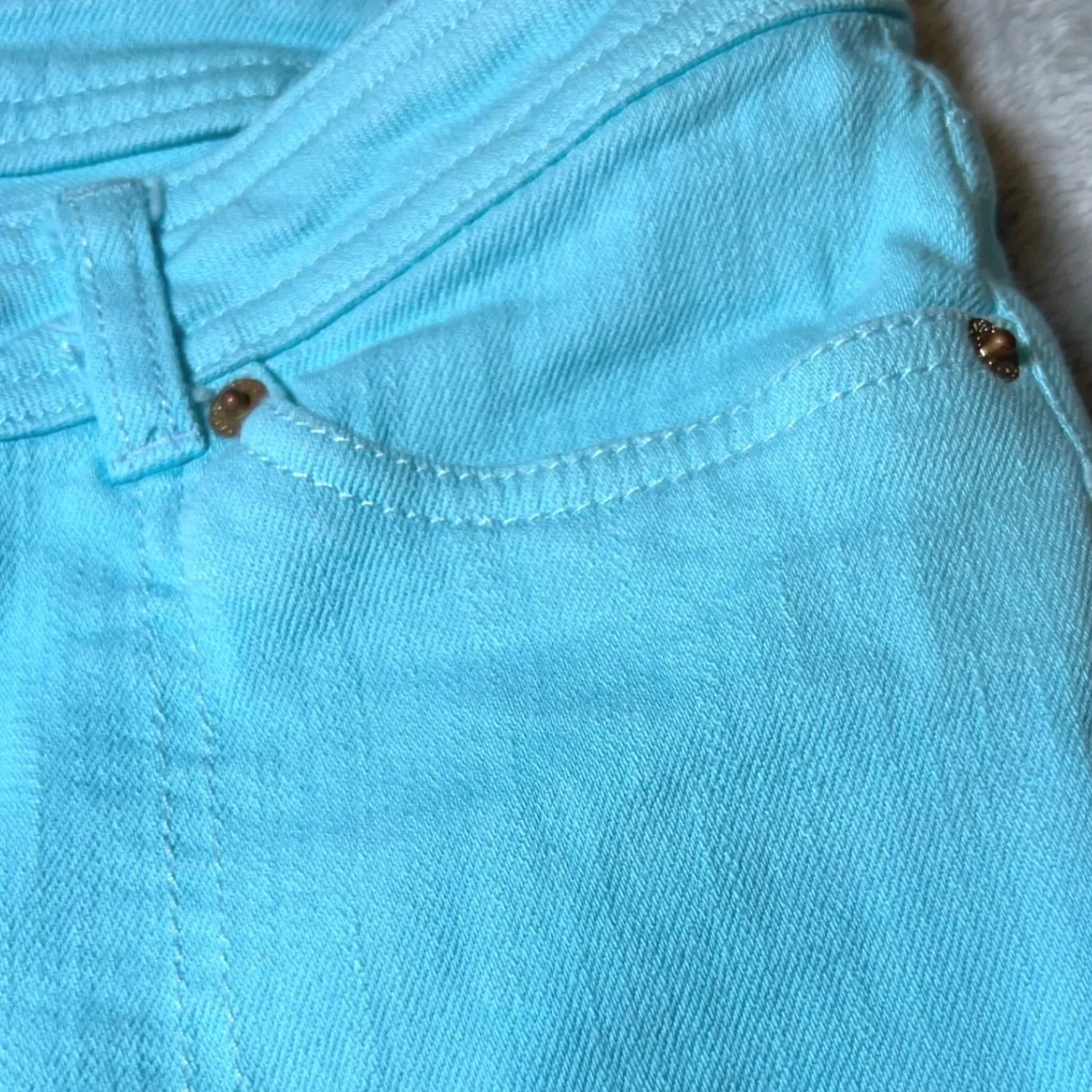Lilly Pulitzer Capri Pants Womens 0 Blue/Teal Jeans Denim Bright Comfort Stretch - Image 11