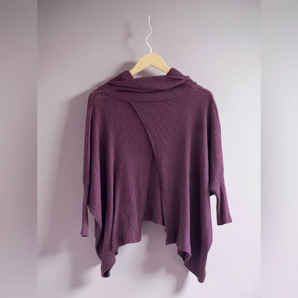 Free People Beach World Traveler Split Back Ribbed Pullover In Plum - Image 11