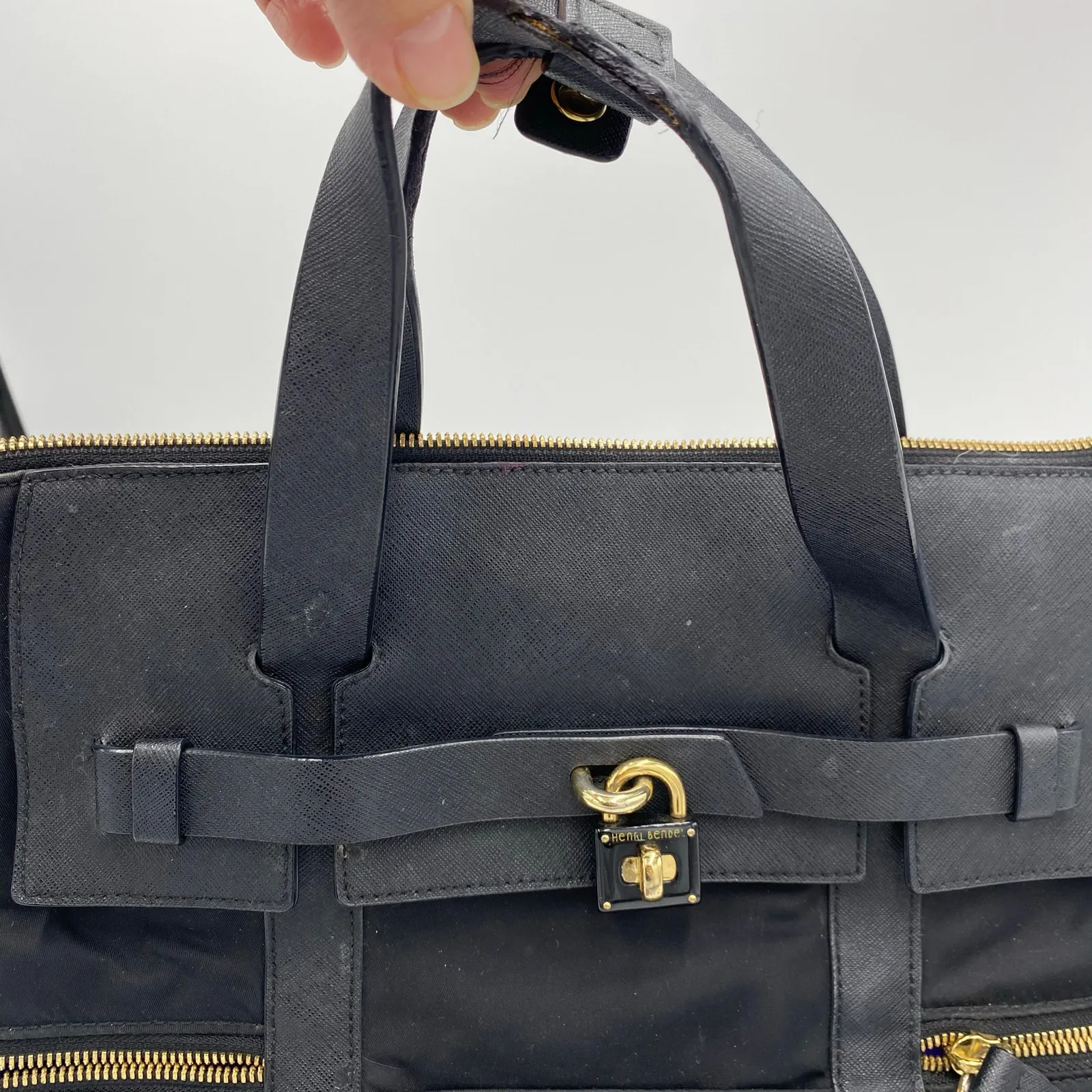 Henri Bendel Black Jetsetter Nylon Backpack - FLAW - Image 3