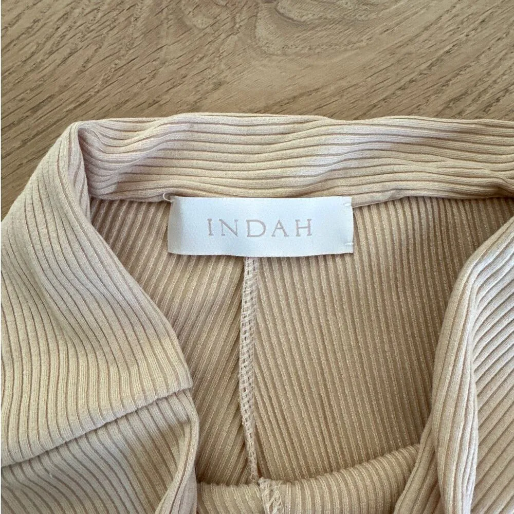 Indah Clothing - Etoile Off Shoulder Top & Soleil Pants in Caramel - Image 4