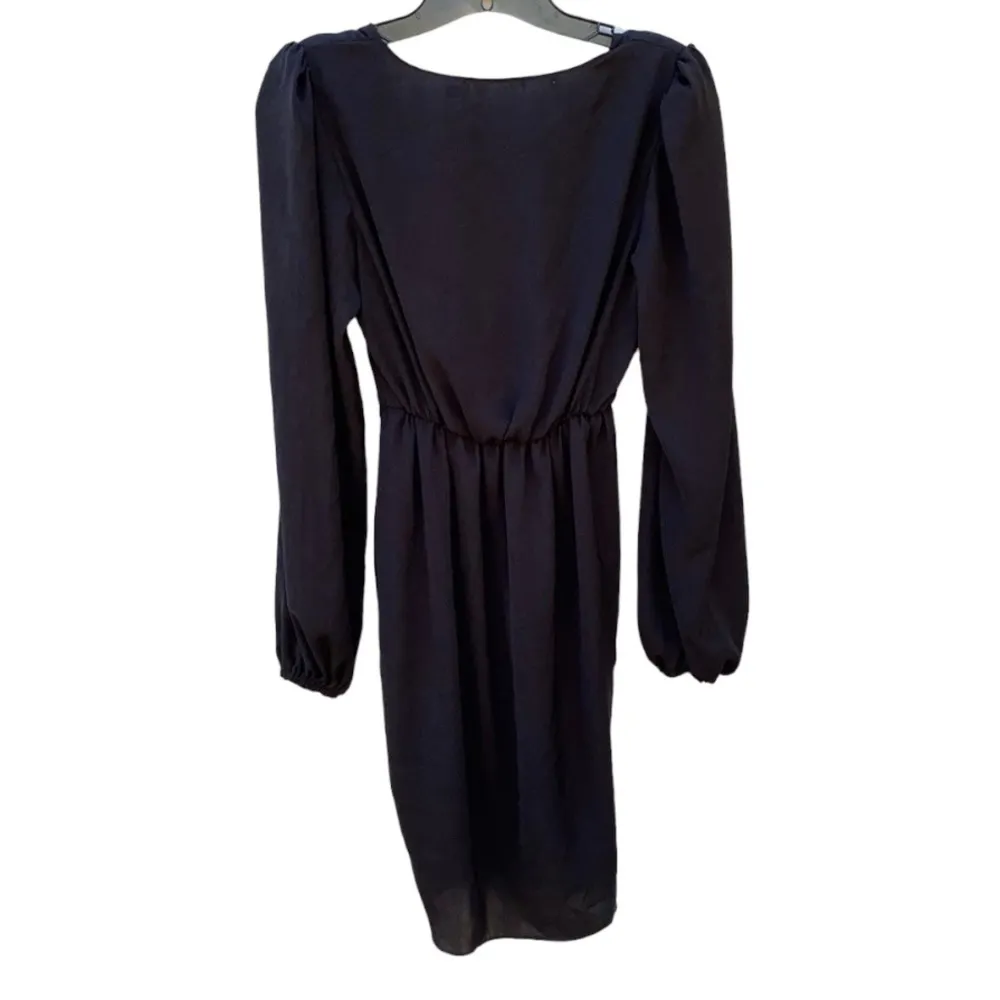 Princess Polly Womens 2 twist front long balloon sleeve black mini dress👇🏼 - Image 2