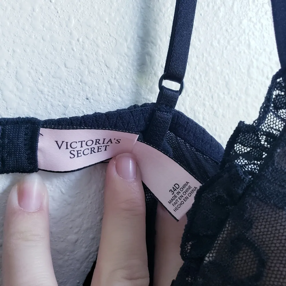 Victoria's Secret Sheer Ruffle Baby Doll Pushup Lingerie - Image 7