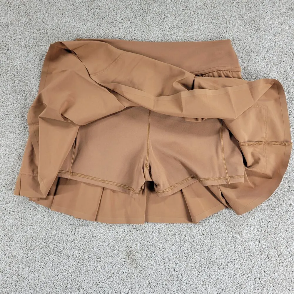 Offline by Aerie Skort Womens S Tan Brown Pleated Activewear Cargo Pockets NEW - Image 6