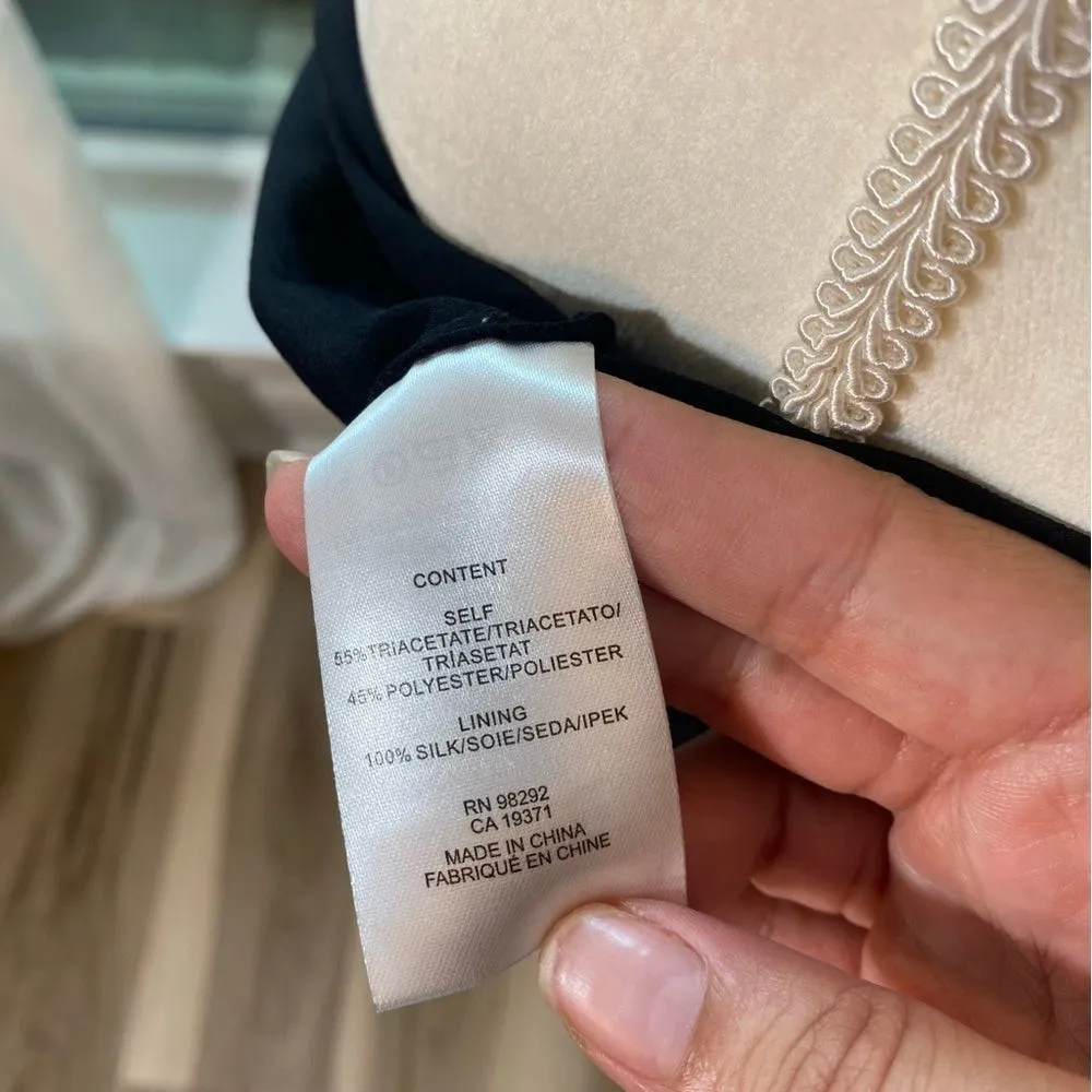 Tibi Black Kendra One Shoulder Oversized Top Blouse 0 NWT Chic Silk Lined - Image 7