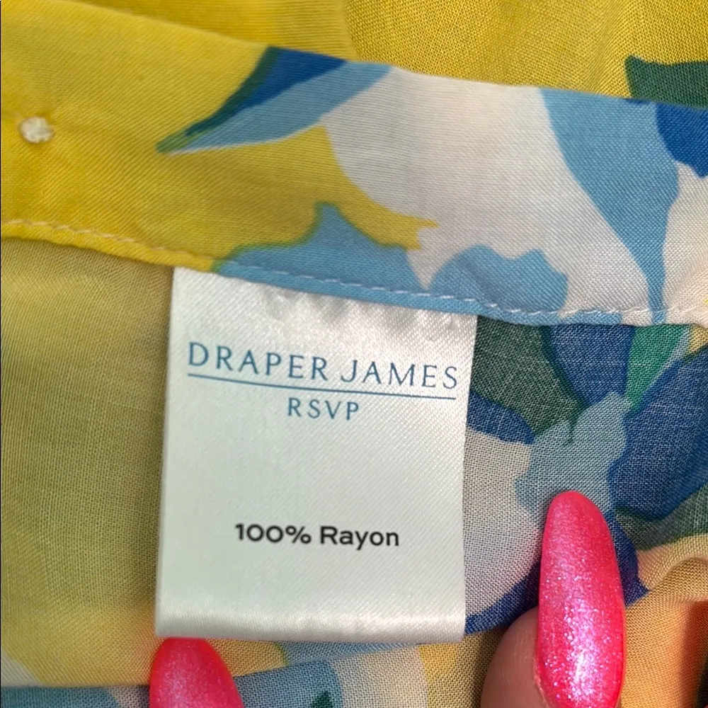 Draper James Blue Floral Sleeveless Top - Image 12