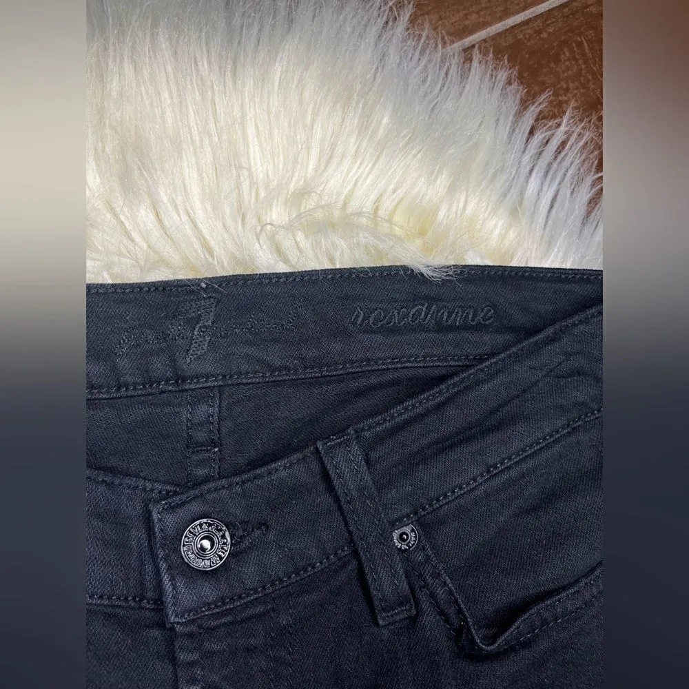 7 of all mankind H/R Roxanna black Slim Fit Jean sz 26 - Image 4