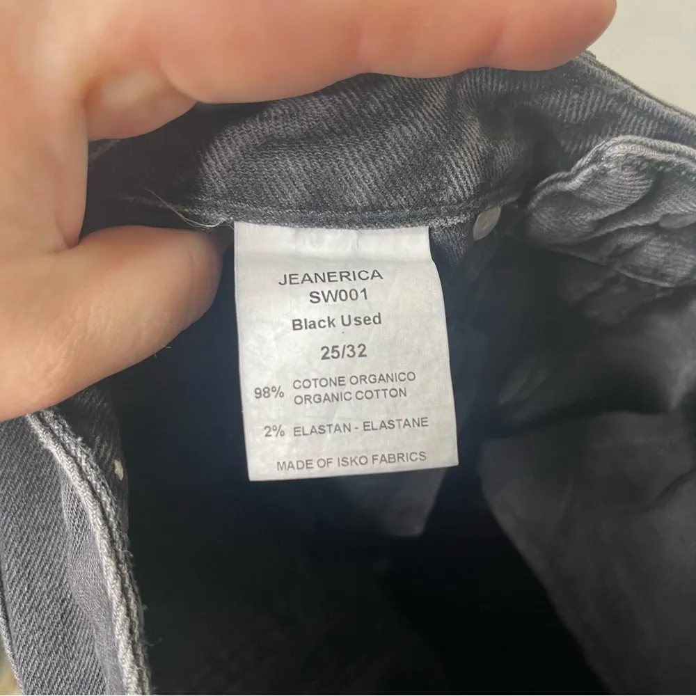 Jeanerica SW001 Cropped Used Black Jeans sz 25 - Image 8