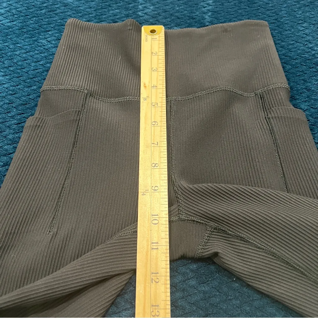 Athleta Salutation Stash Rib Flare Pants In Black High Rise Stretch Yoga Size XS - Image 12