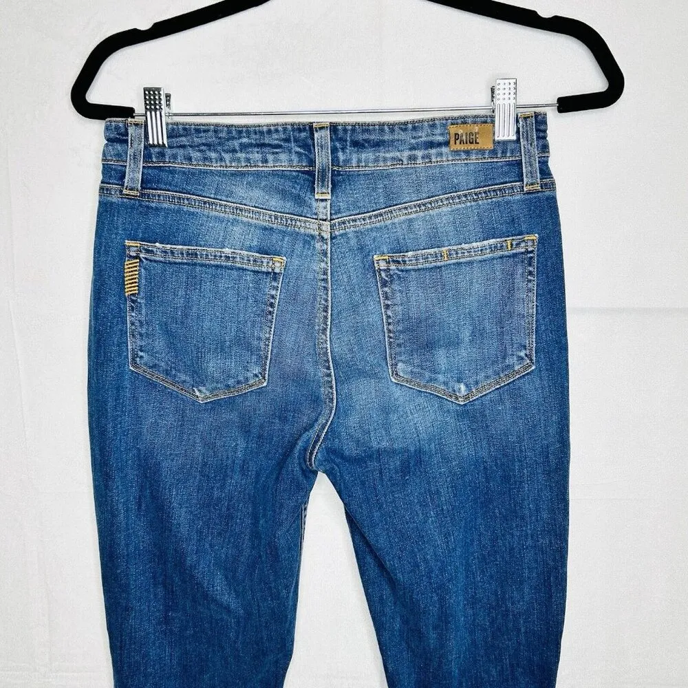 PAIGE Carter Slim Distressed Jeans In Amanda Destructed Size 28 (28x27) - Image 9