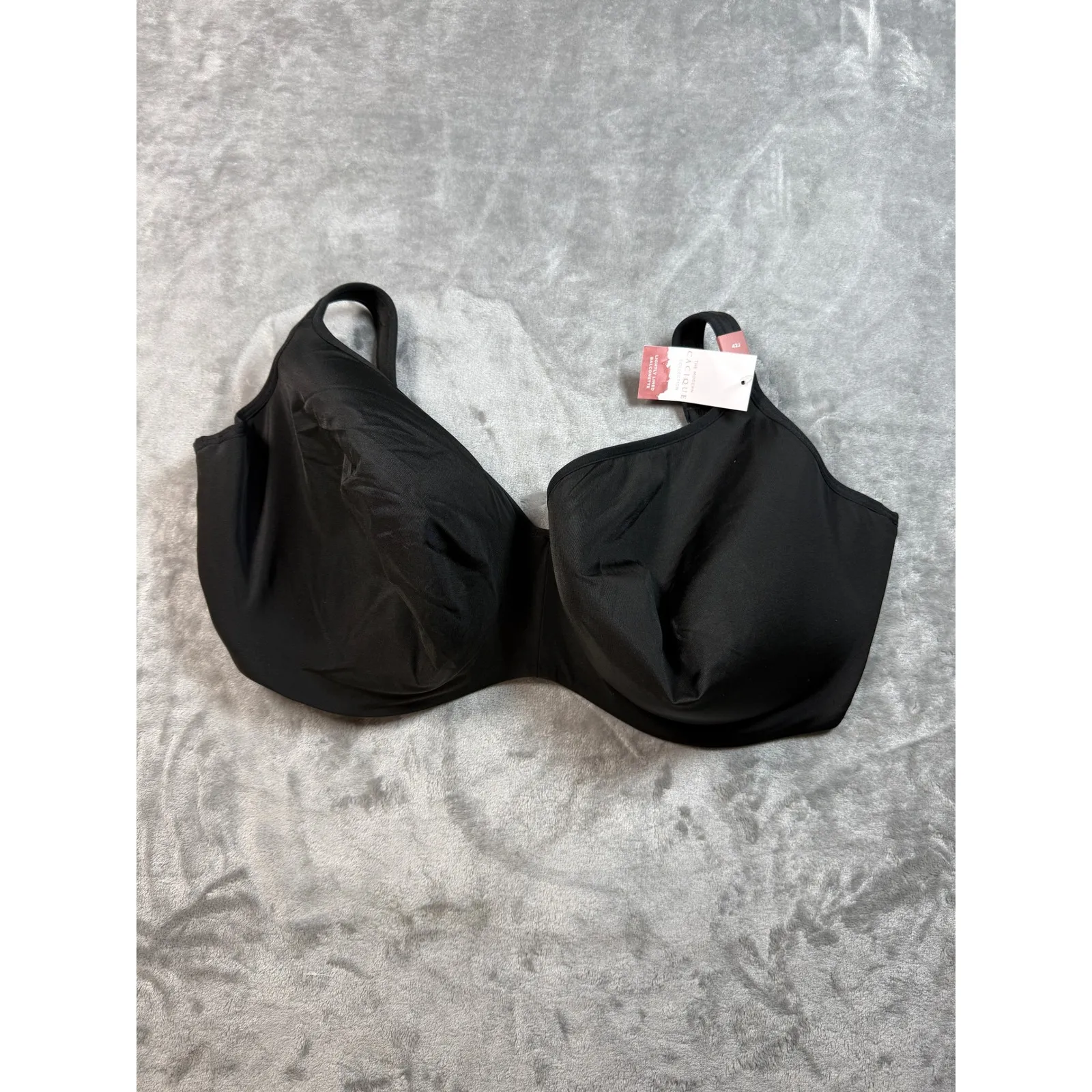 Cacique Lightly Lined Balconette Bra Black Full Coverage Size‎ 42J - Image 8