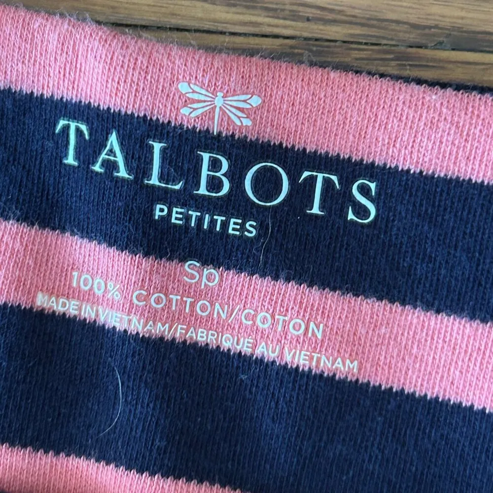 Talbots Striped Midi Dress Size Small Petite Academia Teachercore Casual Office - Image 4