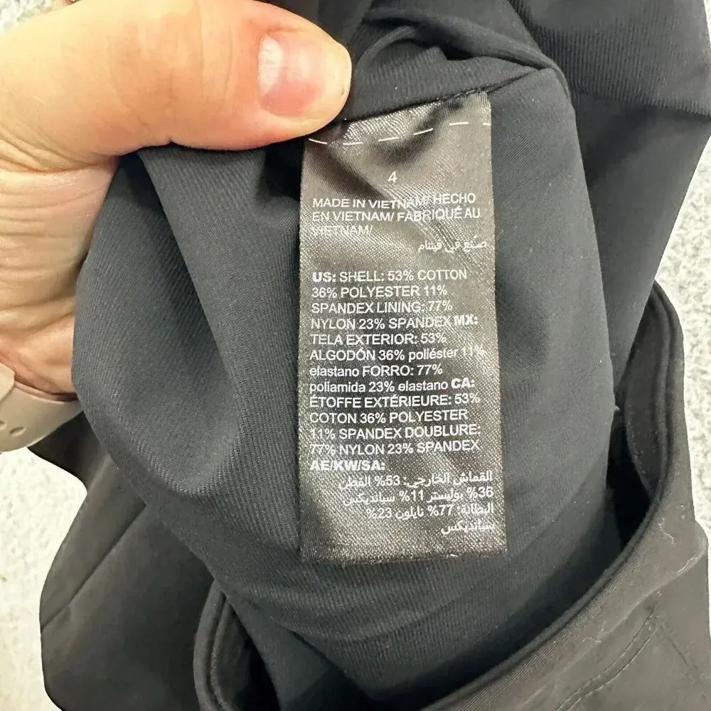 white house black market skirt‎ womens 4 black scuba ruffle tulip hem pencil - Image 6