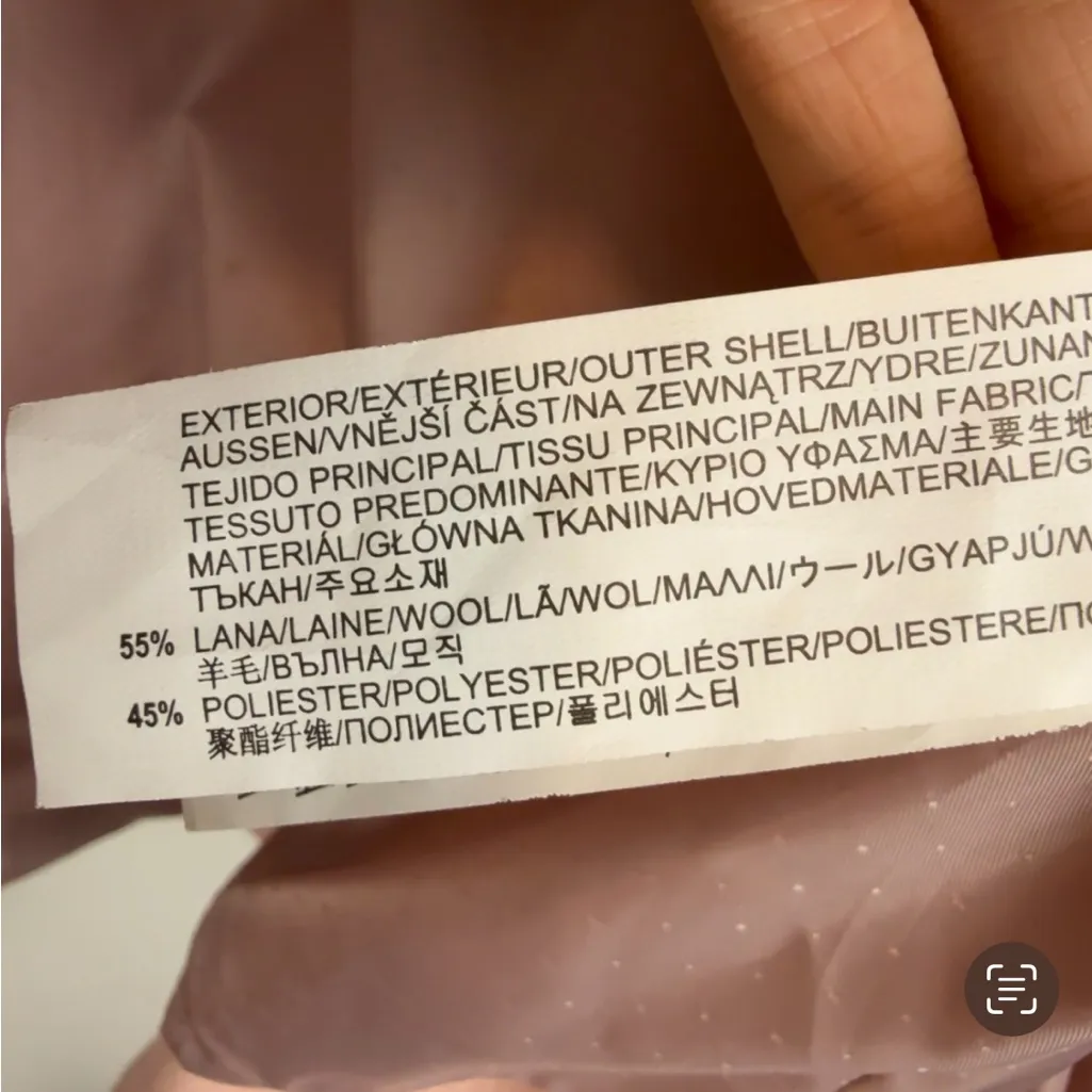 Zara Blogger Favorite Pink Faux Fur Wool Combination Jacket Coat Size XL Rare - Image 16