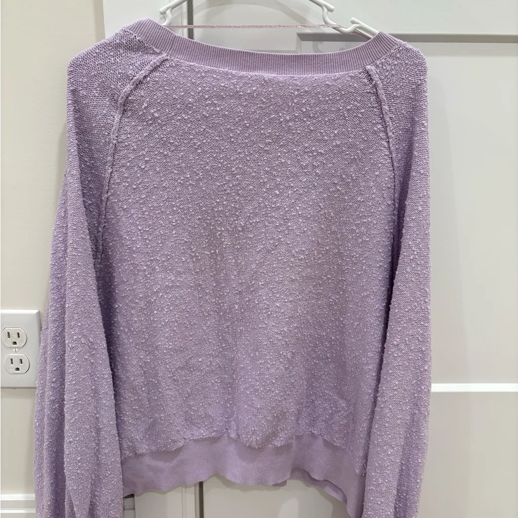 Free People Found My Friend Boucle Lilac Pullover - Image 6