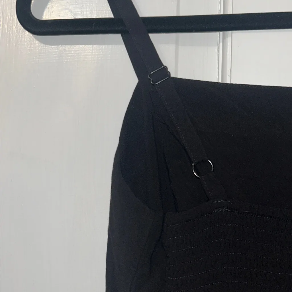 Old Navy Black Wide Leg Jumpsuit Adjustable Straps Smocked Waist Size XS - Image 6