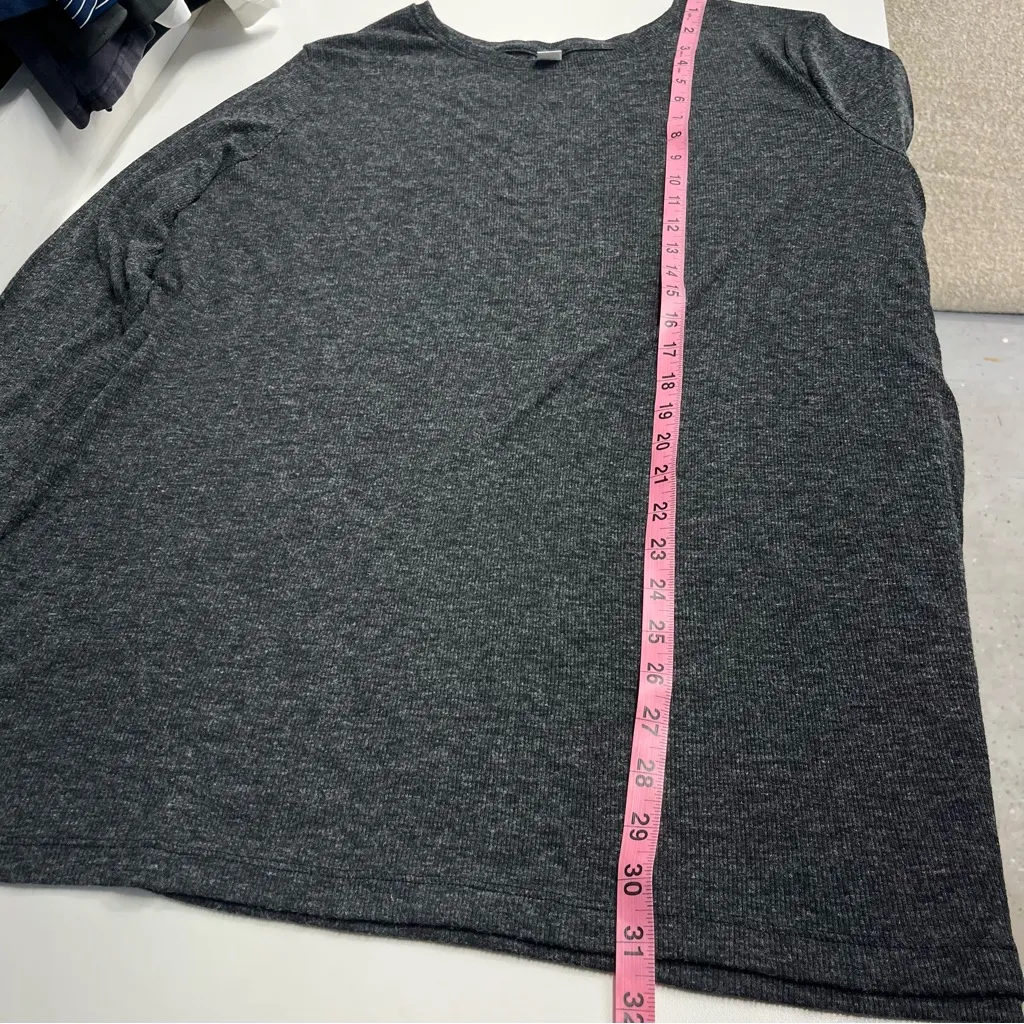 Imperfect Old Navy charcoal gray long sleeve shirt stretchy comfy XXL 2018 top - Image 8