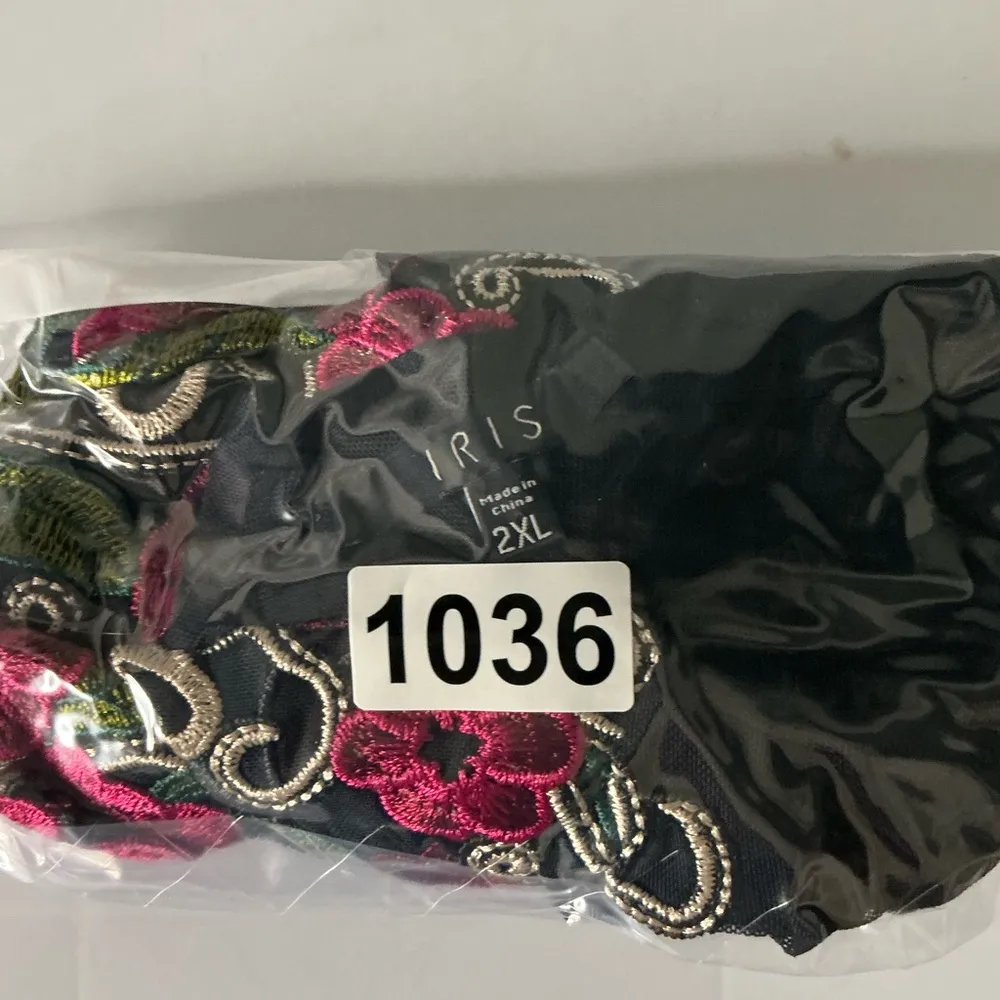 Iris Black Asymmetrical Embellished Bodysuit - Image 4