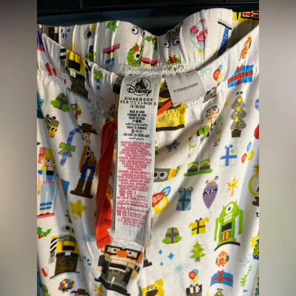 Disney Toy Story Holiday Multicolor Pajama Pants | Unisex Adult Size Medium - Image 7