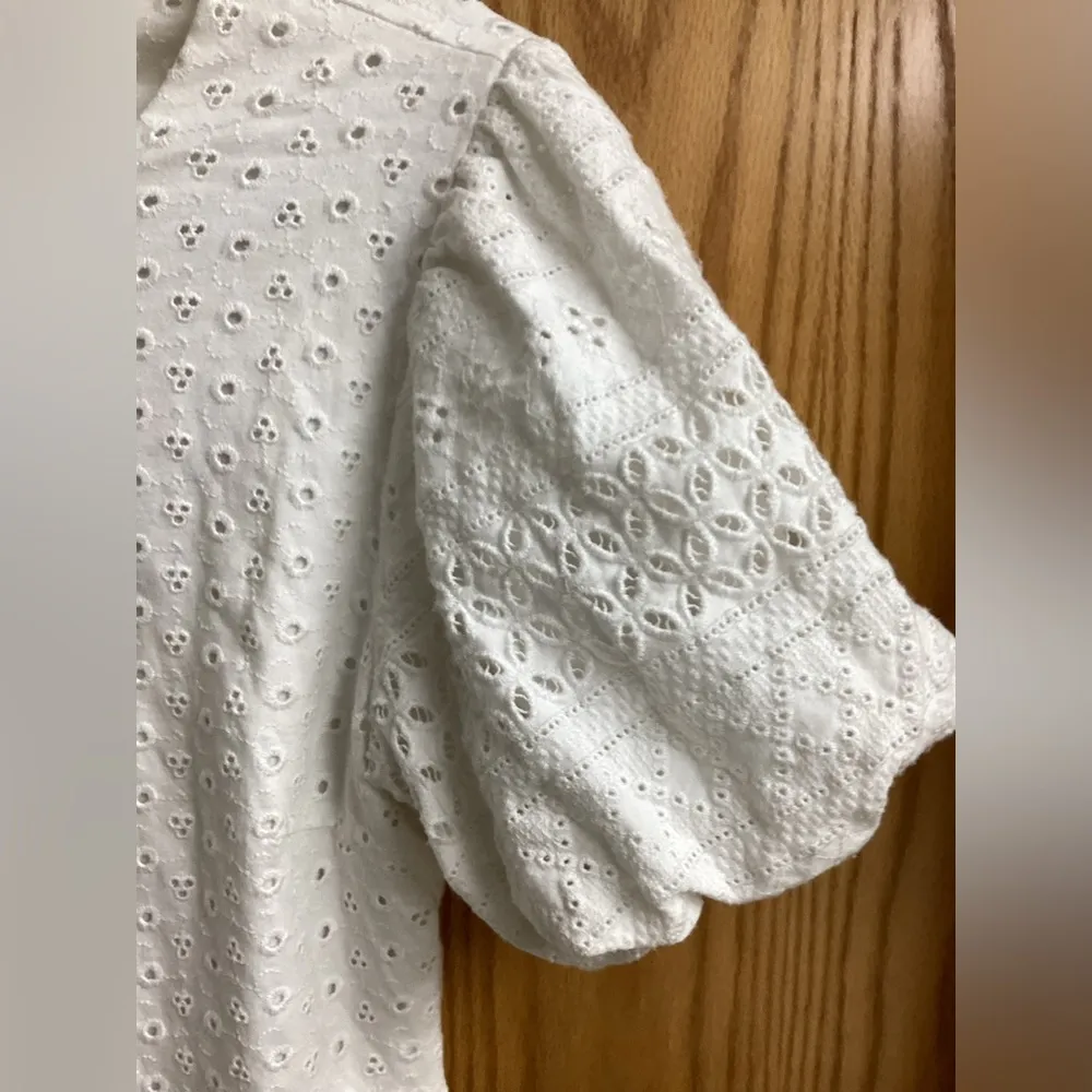 Free People Apricot Rose Mini Dress. Eyelet dress - Image 8