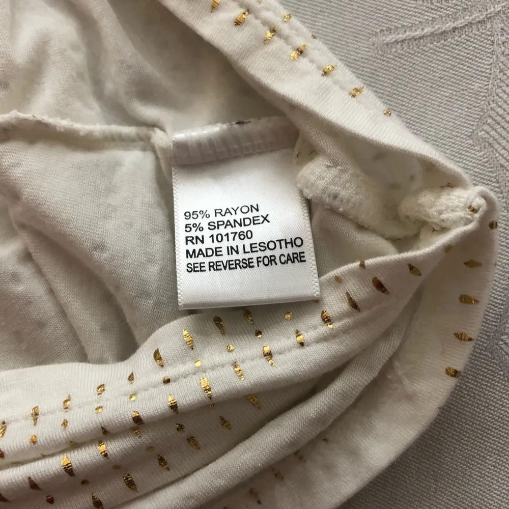 High Fifth Knit Tank Top White & Gold L Size L - Image 7