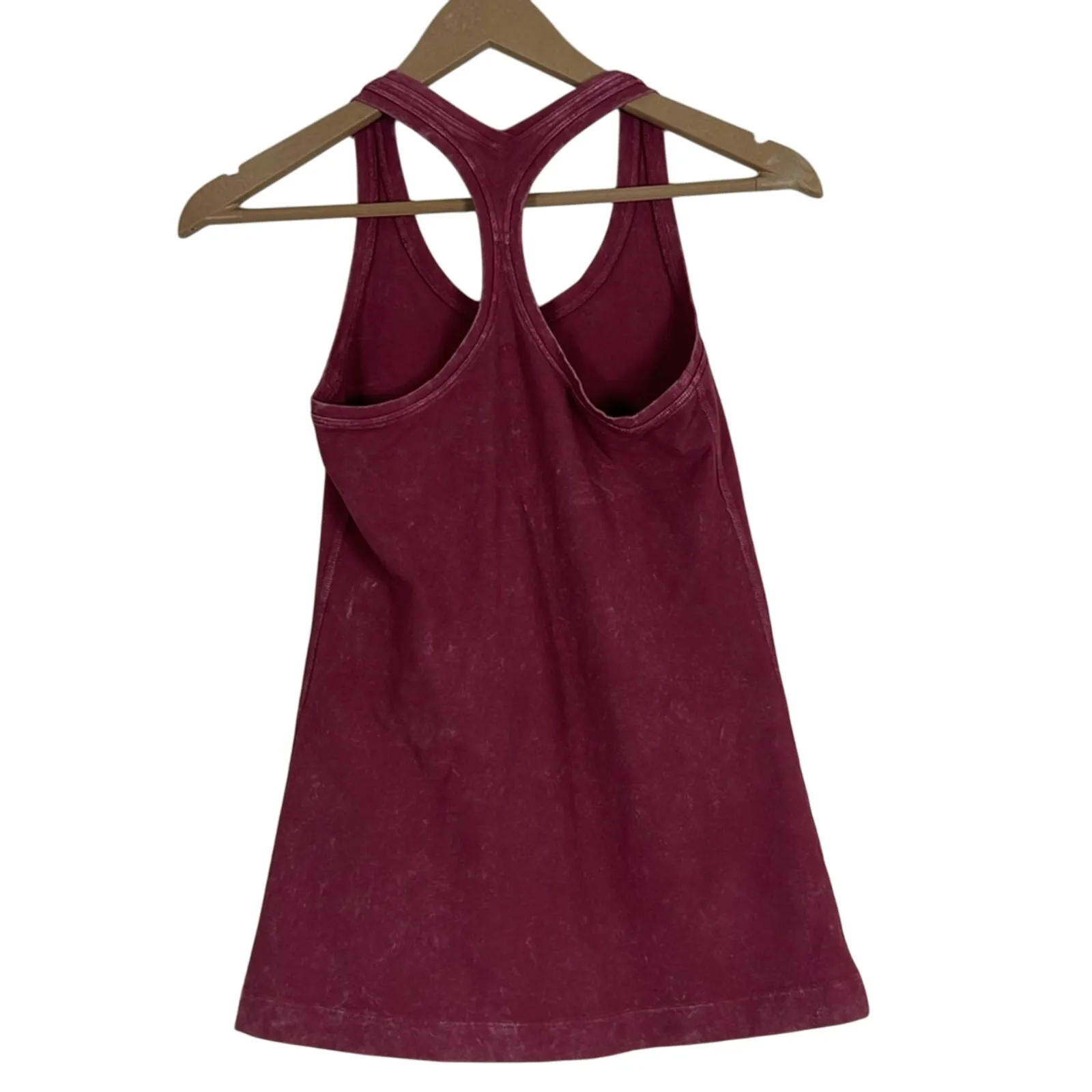 Lululemon Cool Racerback Womens 4 Washed Dye Washed Chianti Red Athleisure - Image 5