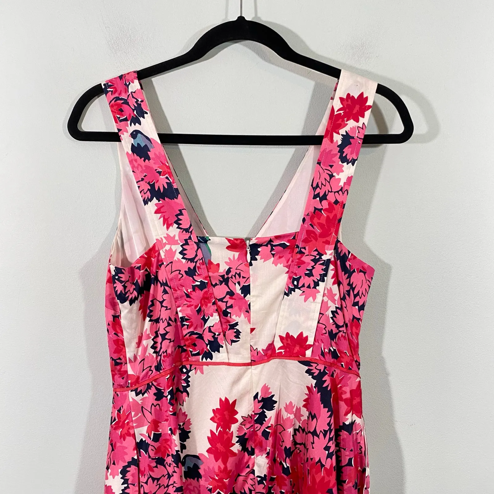 Boden White Pink Floral Birds V - Image 6