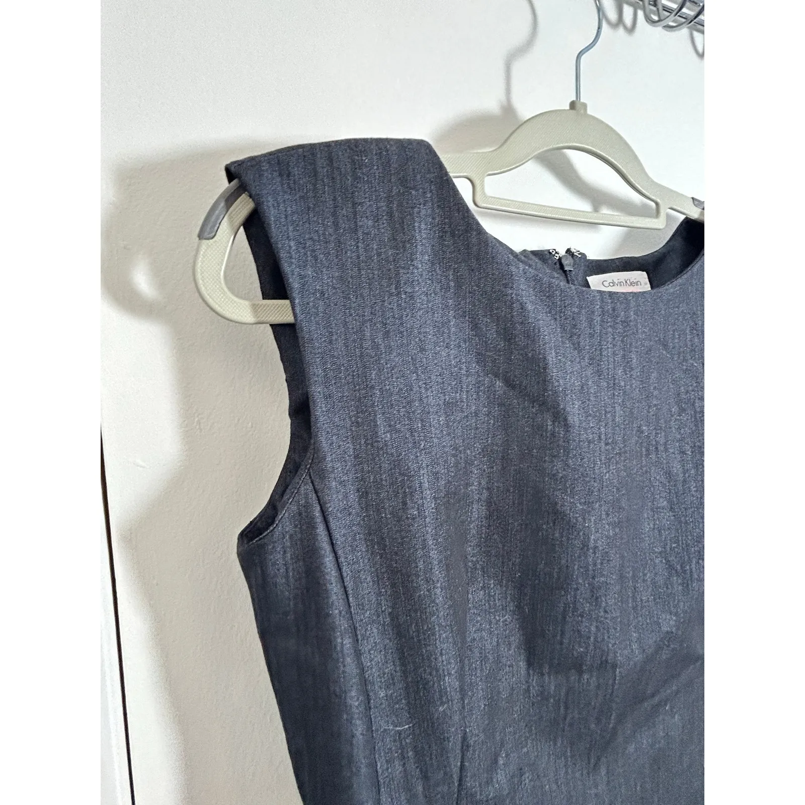 Calvin Klein Dress XS Navy Sleeveless Office Preppy Twee Minimalist - Image 5