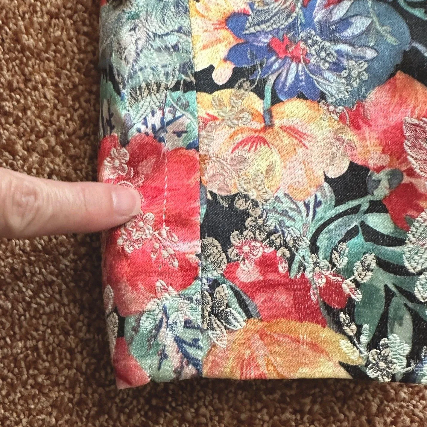 VTG Tailor Flex Blazer Women’s 8 Floral Iridescent - Image 5