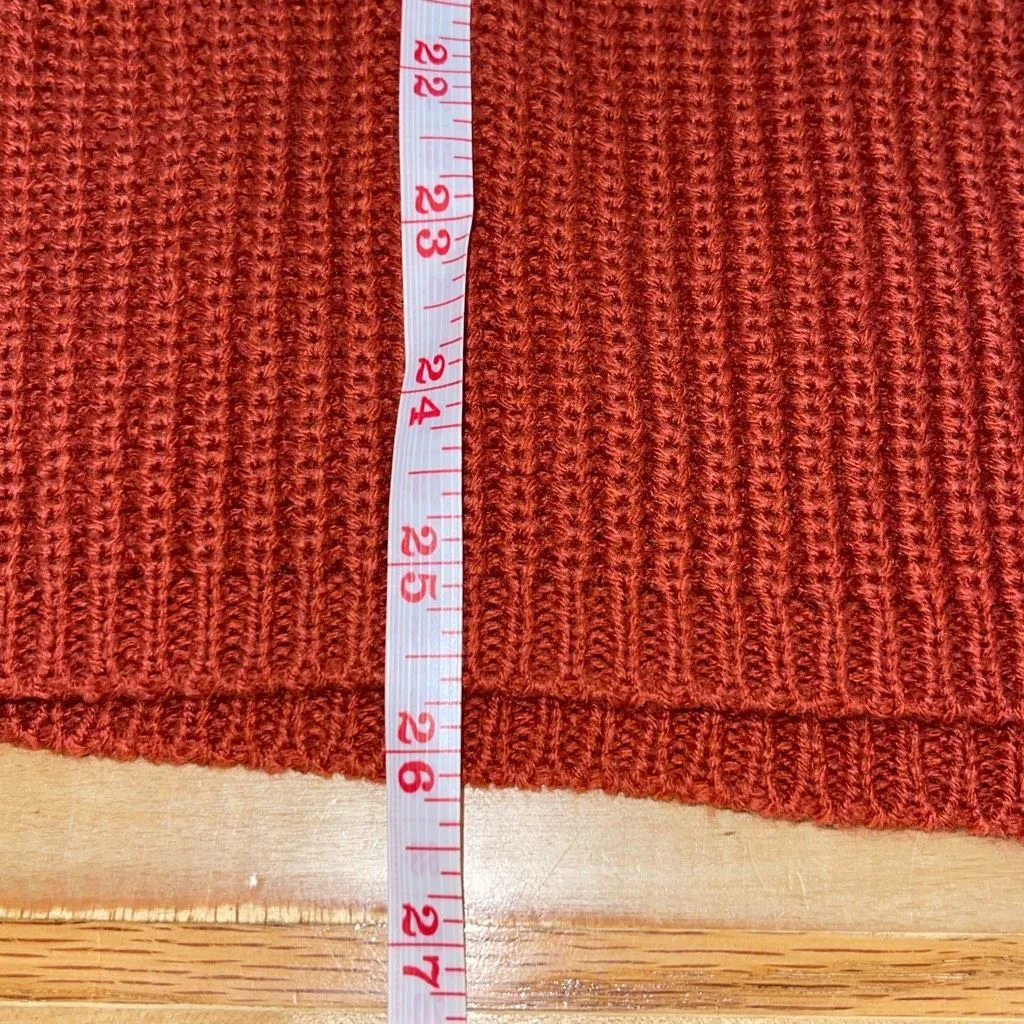 Pretty Garden Womens Cable Knit Sleeve‎ Ribbed Pullover Sweater Rust Small NWT Red - Image 8