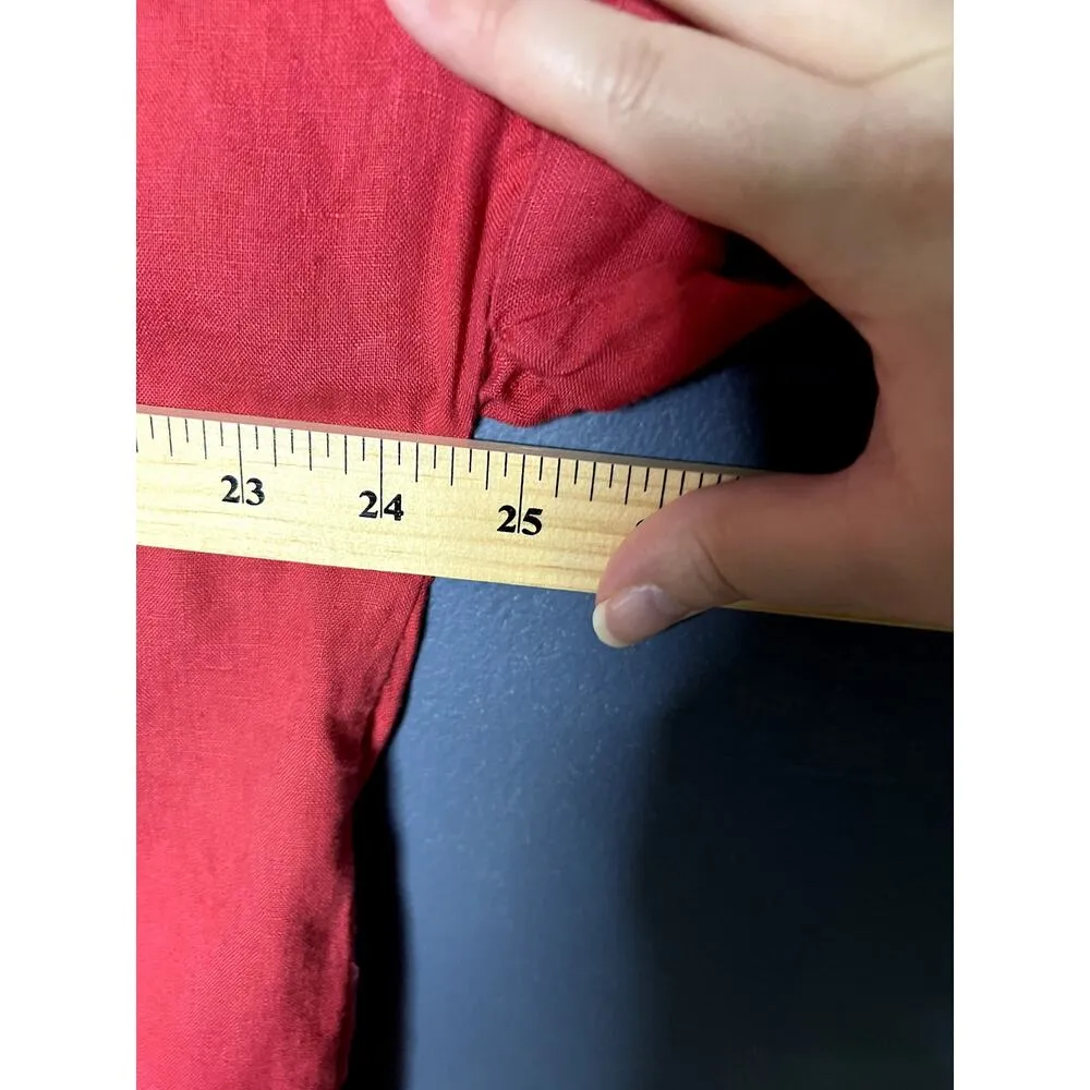 Marc New York Linen Button Shirt Women's Size Large Lagenlook Boxy Nautical - Image 10