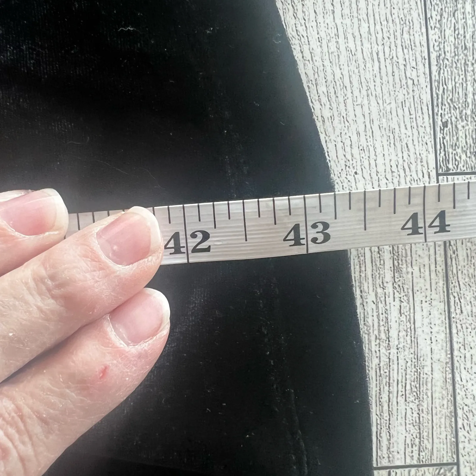 Susan Graver Black Velour Shift Dress Large 3/4 Rouch sleeve Witchy whimsigoth - Image 7