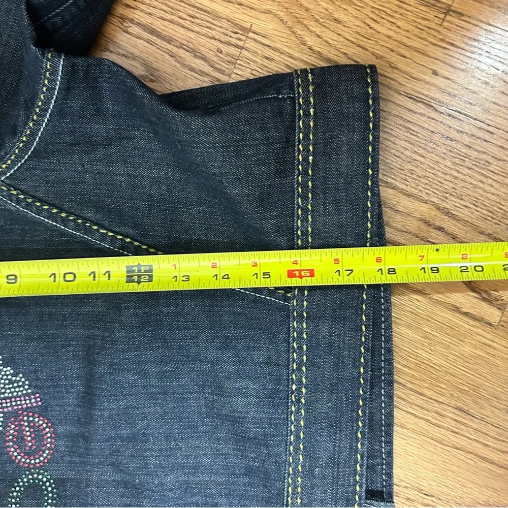 | Cropped Embellished Denim Jacket - Image 15