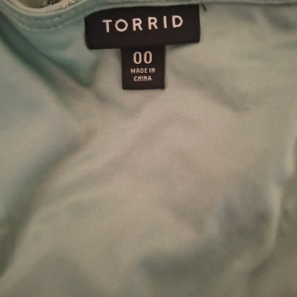 Torrid Sz 00 Green Floral Long Sleeve Top - Image 11