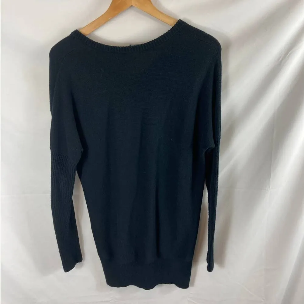 Trouve Notched V Neck Sweater Black Size XS - Image 5