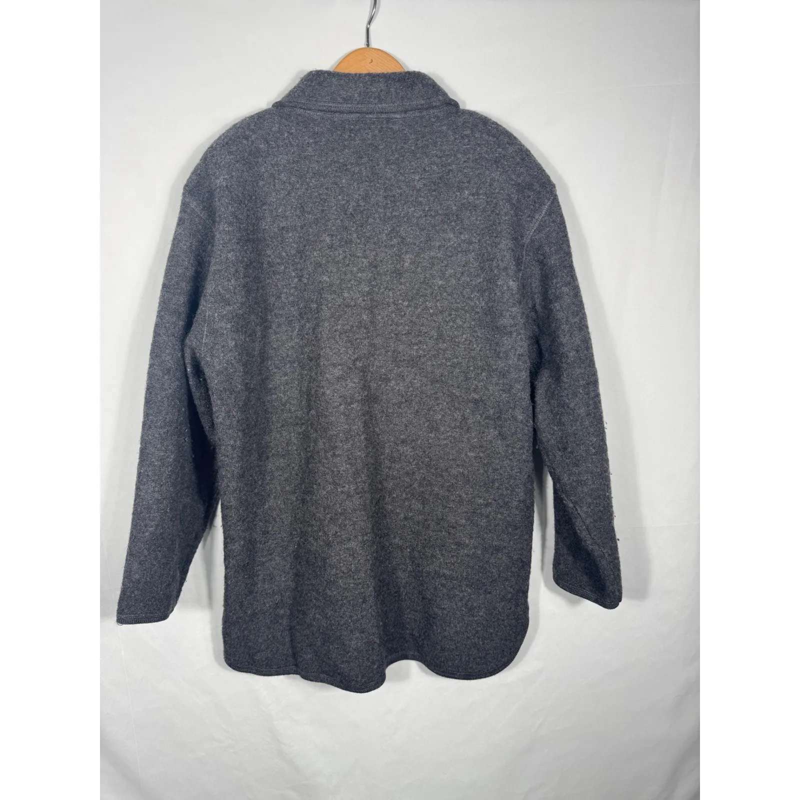 J. Percy for Marvin Richards Gray Wool Blend Zip Front Jacket Coat Sz M - Image 3