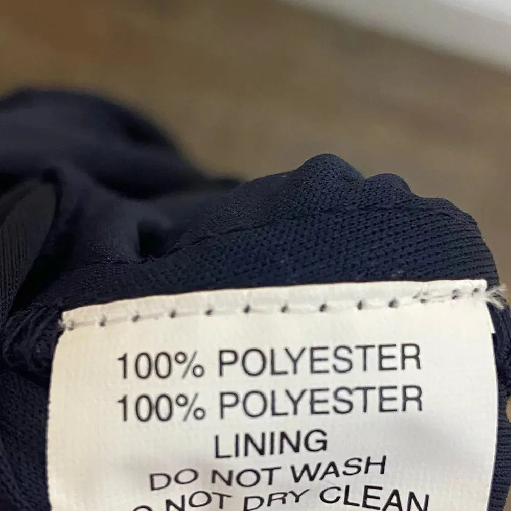 Mac Duggal sequin formal dress high neck illusion navy formal cocktail Sz‎ 8 NWT - Image 15