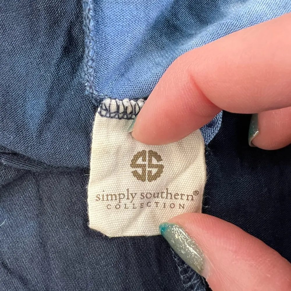 Simply Southern Cold Shoulder Tie Dye Top M - Image 11