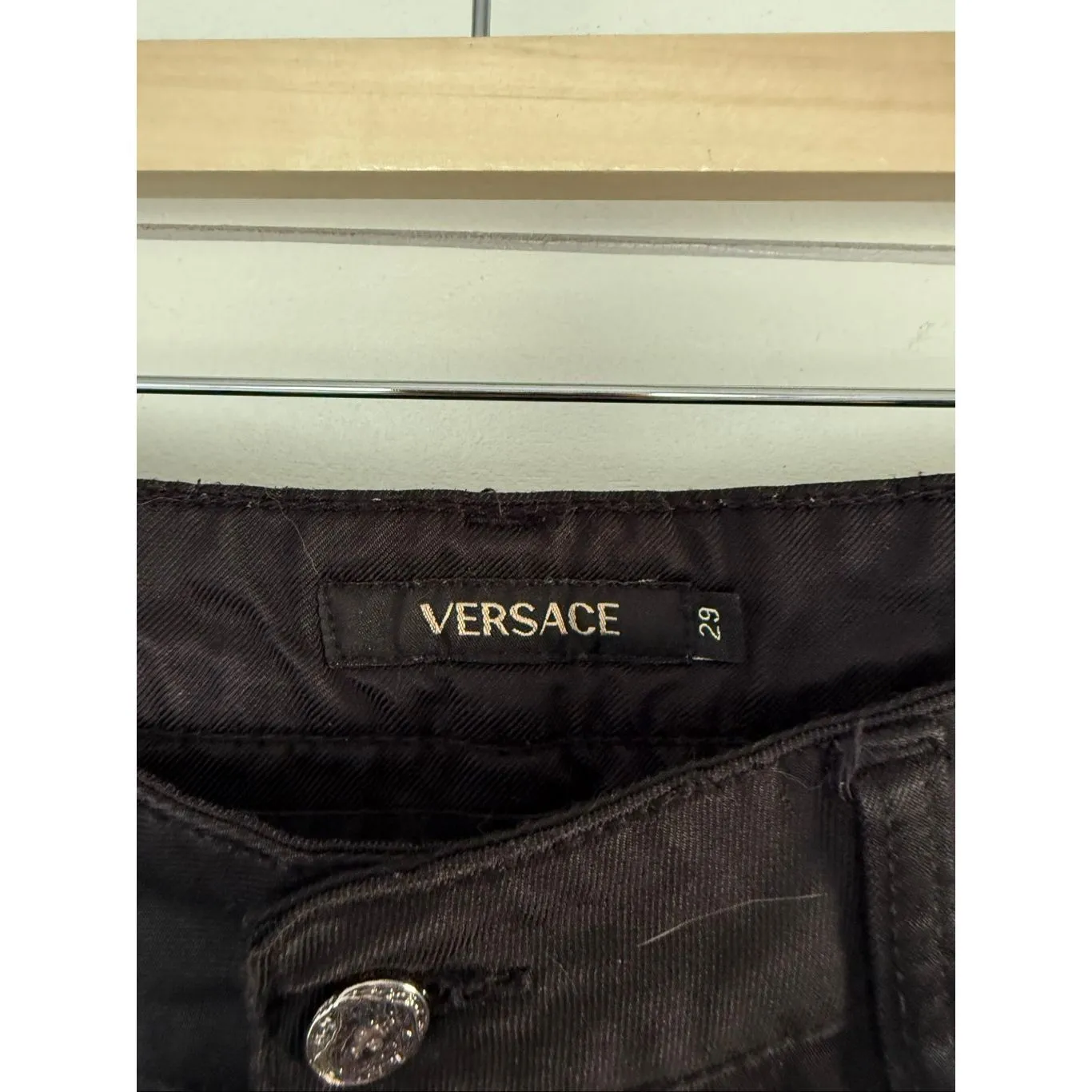 Versace  Women’s 29 Black Sequin Pants Ankle Y2K 2000s - Image 2