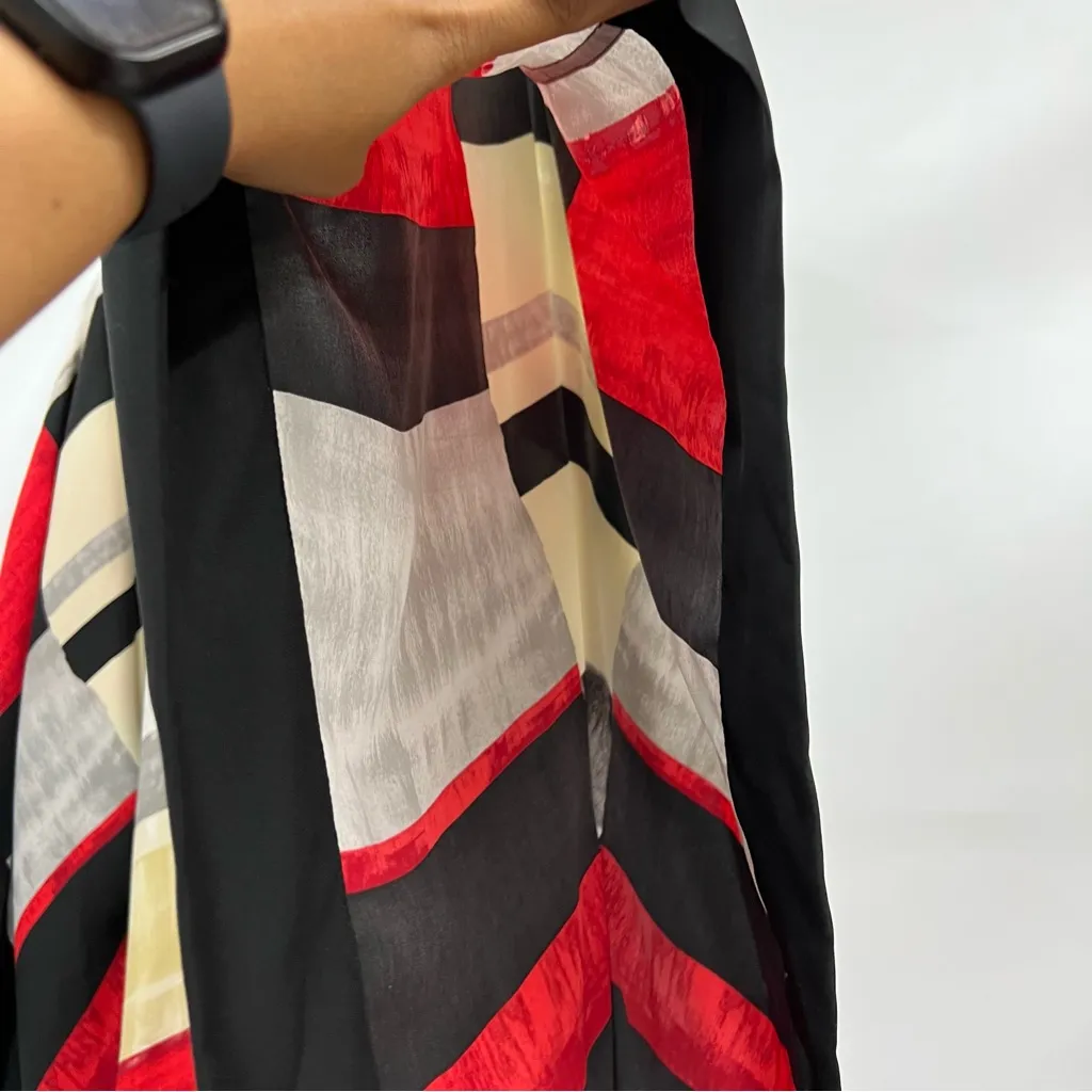 Chico’s Geometric Print Poncho L/XL Santa Fe kimono sleeves multicolored - Image 2