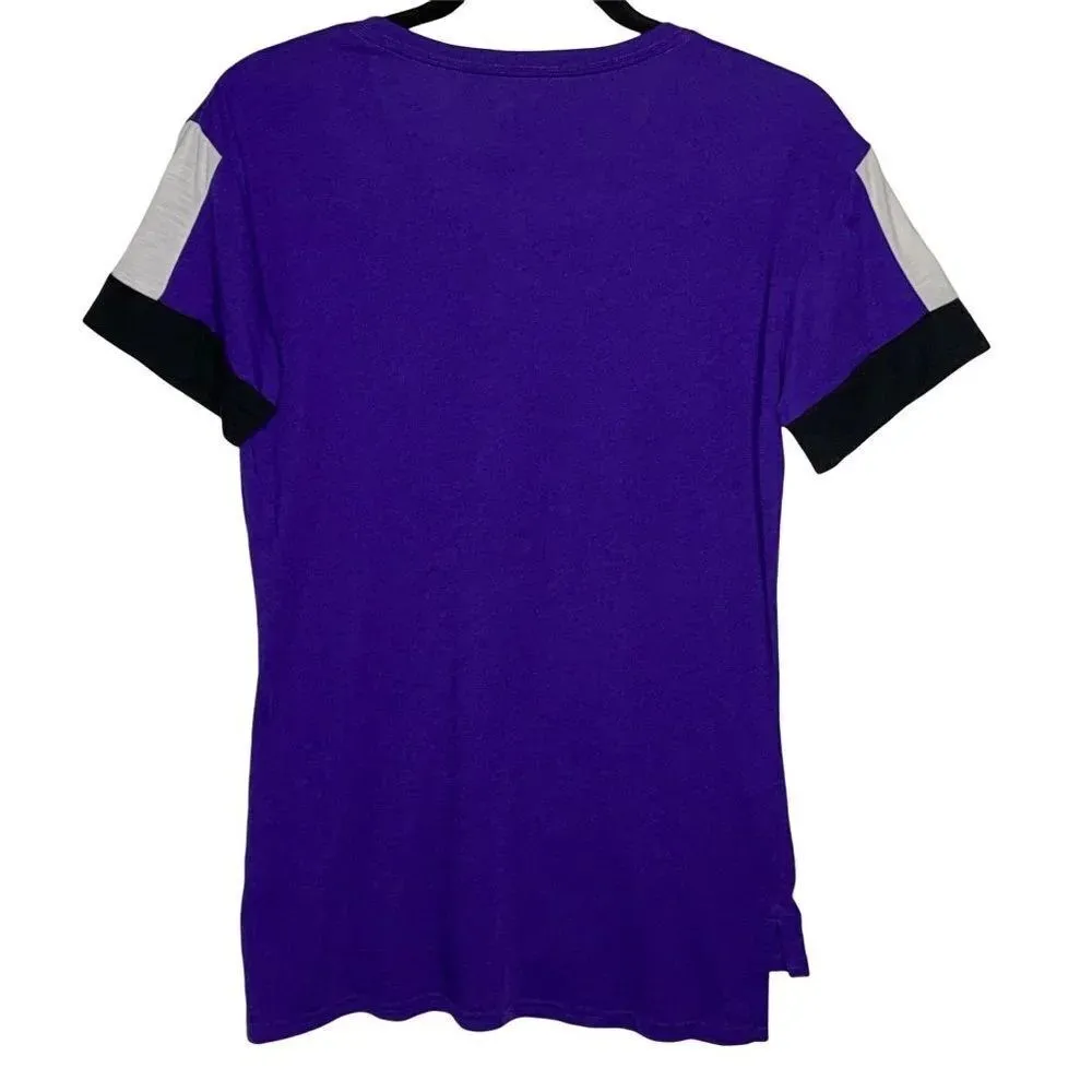 NWOT Nike Women's Louisiana State University Short Sleeve V-neck Tee Purple M - Image 3