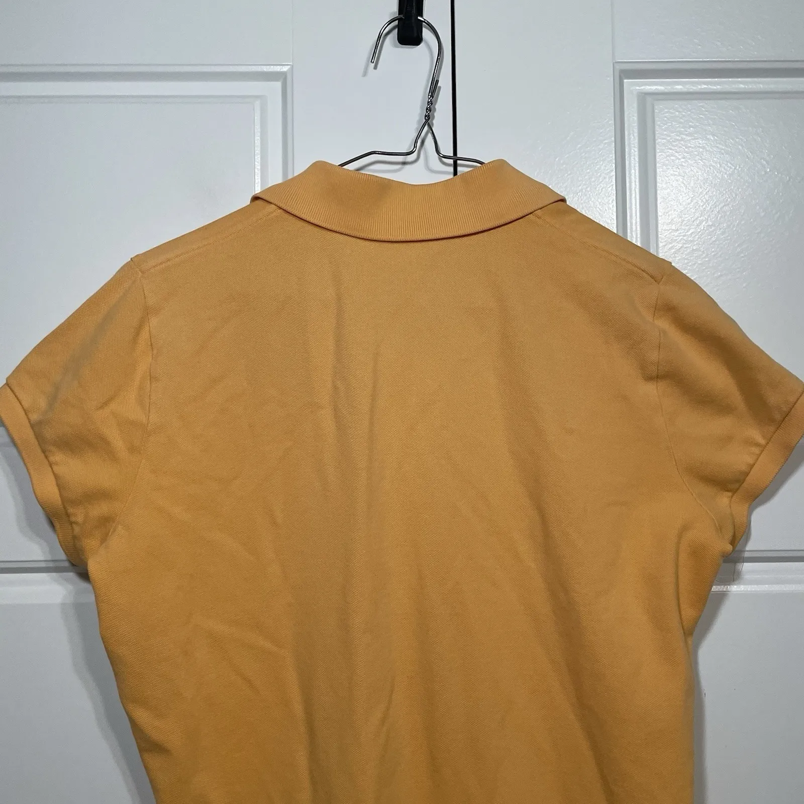 Lilly Pulitzer Polo Shirt Womens Large Golf Casual Preppy Gold‎ Pink Trim - Image 8