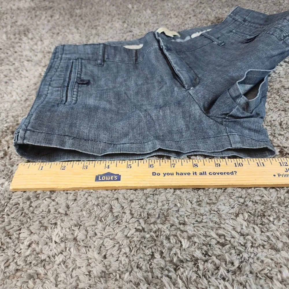 Forever 21 Women Blue Jean Denim Booty Shorts Size 30 Pockets Zipper Hooks - Image 13