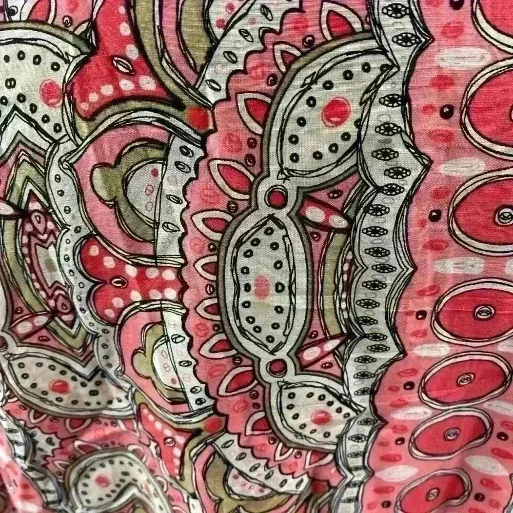 Tommy Bahama Paisley Multicolor V Neck  Tunic Top Blouse Sheer Cover Up Women M - Image 4