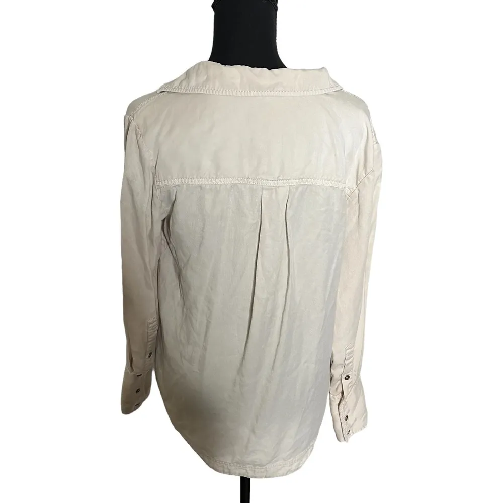 Free People Cream Under Your Spell Long Sleeve Lace-Up Blouse Size XS OB466261. - Image 3