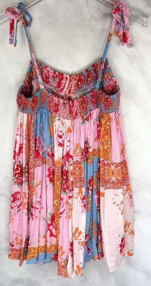 Intimately Rule the World Romper Colorful Floral Print Flowy Boho S - Image 2