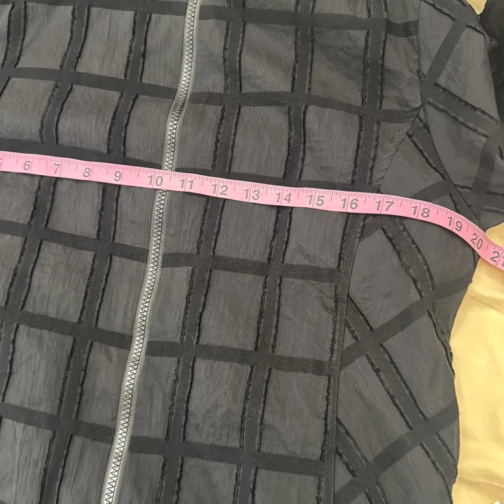 Lior Paris Victoria Casual Dress Jacket Three Quarter Sleeve High Low black Sz L Size L - Image 9