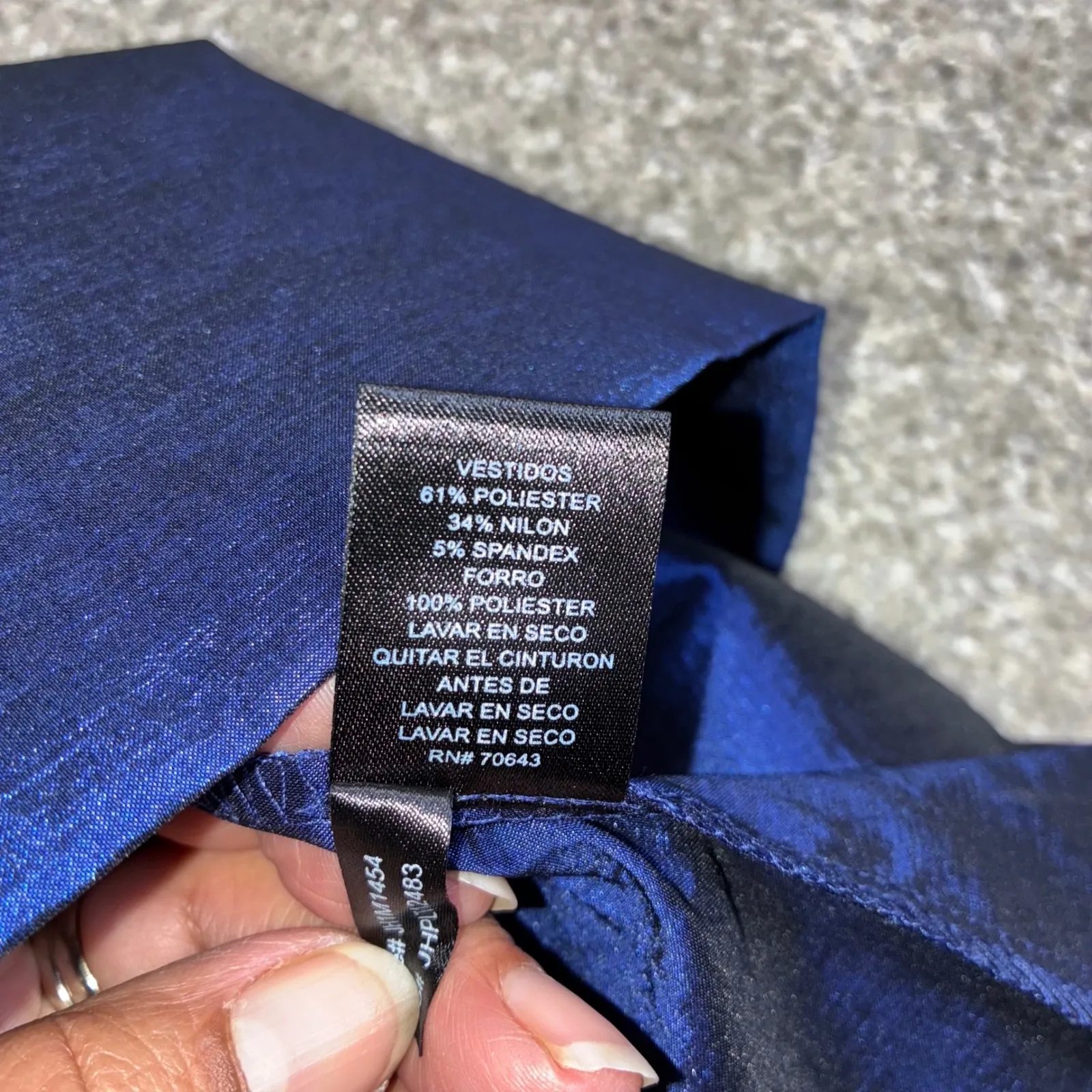 Jessica Howard Womens 14 Royal Blue Jacquard Midi Dress with Flower Accent Party - Image 8