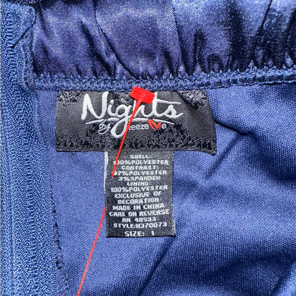 Nights by Teeze Me Strapless Sequin Corset Tulle Party Dress Y2K Blue Juniors 1 - Image 5